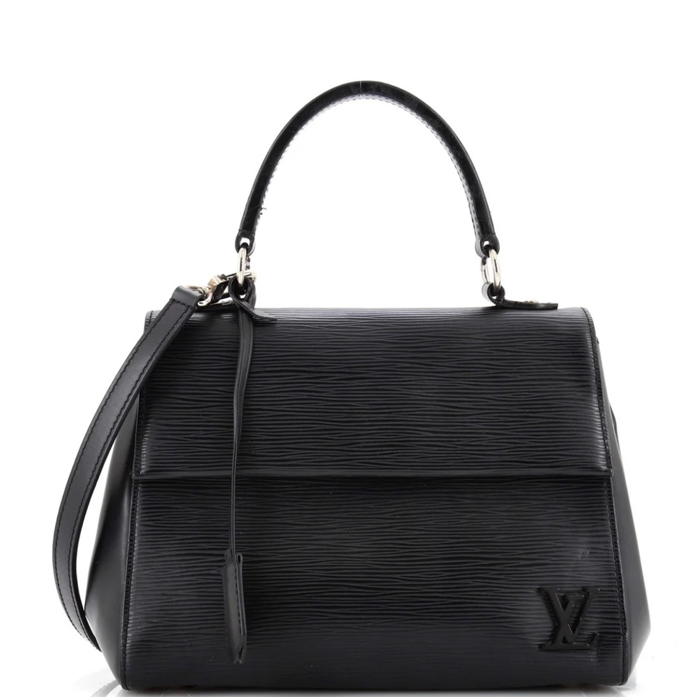 Louis Vuitton Cluny Top Handle Bag Epi Leather BB Black Handbag - Picture 2 of 11